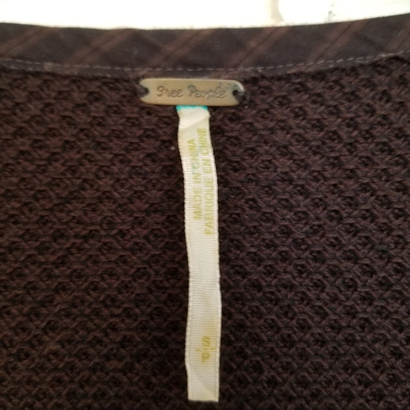 Free People Half Zipped Beaded Cropped Cardigan - Picture 6 of 6